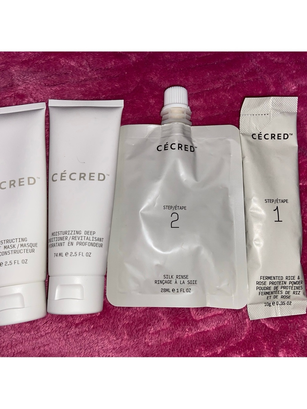 Cècred fermented rice & rose protein ritual set